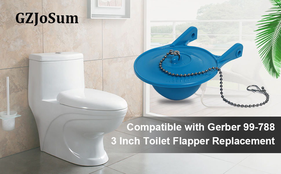 3 Inch Toilet Flapper Replacement Compatible with Gerber 99788, Easy