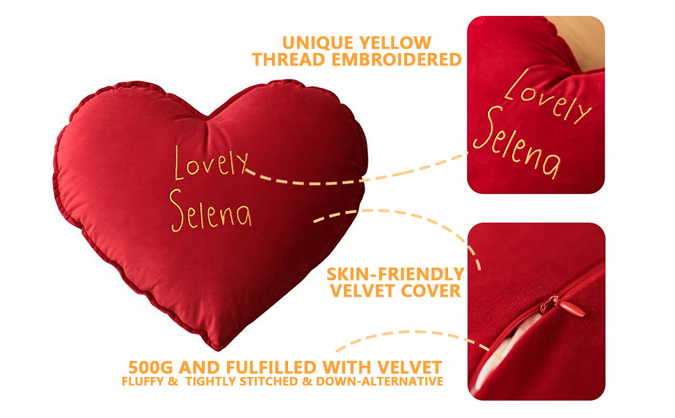 HESBITEUL Custom Love Pillow Design Text Customize Throw