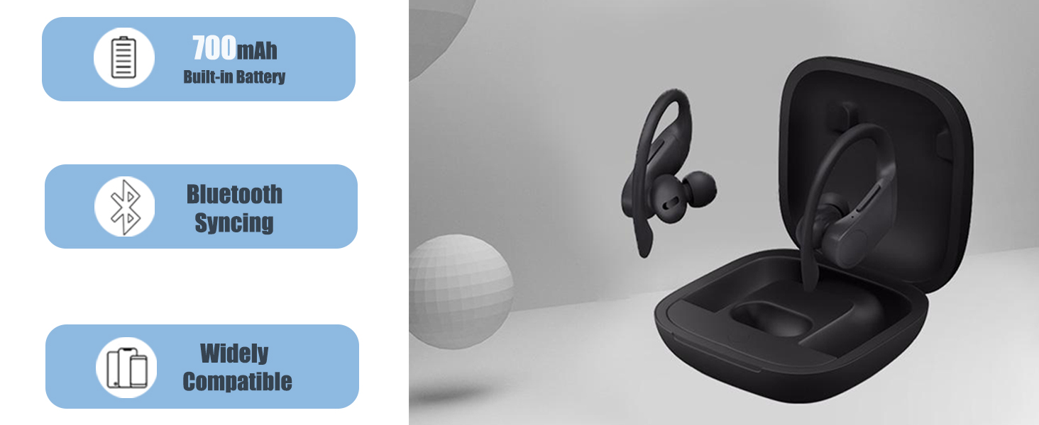 Upgraded Charging Case Replacement Compatible with Beats Powerbeats Pro with Bluetooth Pairing