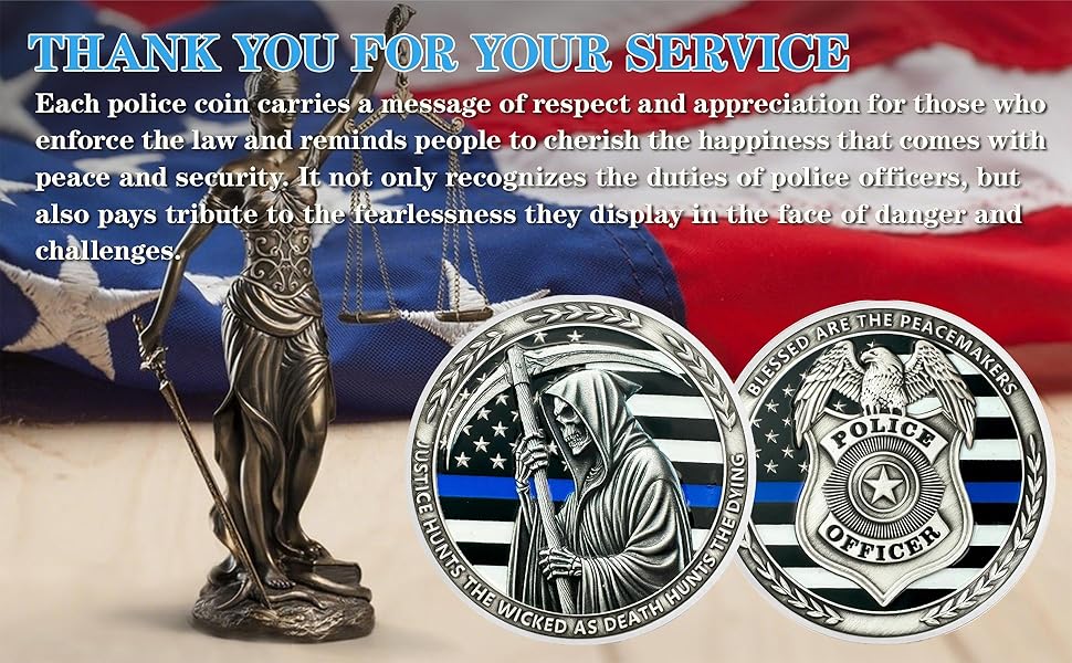 thank you for your service coin for police