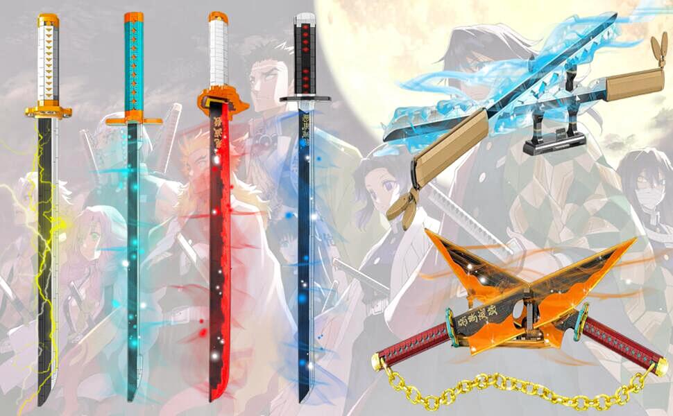 Demon Slayer Swords yoriichi Sword Compatible with Lego, Demon Slayer Sword Building
