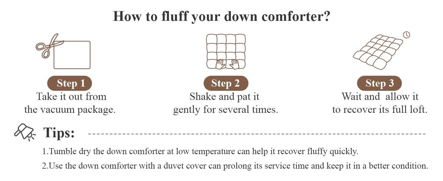 fluffy down comforter