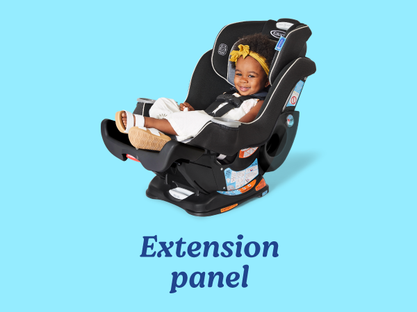 Graco Extend2Fit 2-in-1 convertible baby car seat 4-position extension panel extra legroom comfort