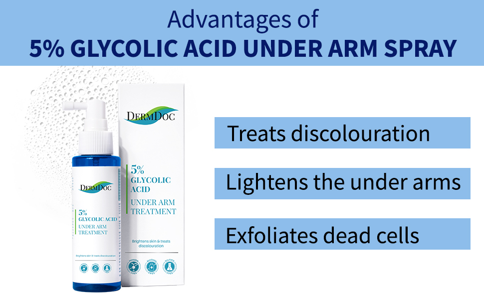 Buy Dermdoc 5 Glycolic Acid Under Arm Treatment, 100 ml Lightweight Gel Texture Hydrates