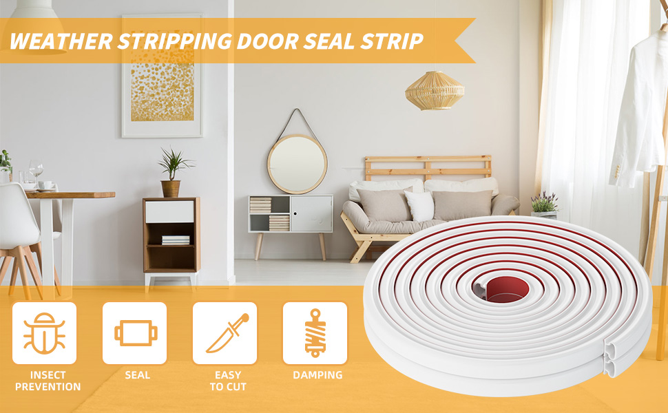 Weather Stripping Door Sealing Strip, DShape Self Adhesive Rubber