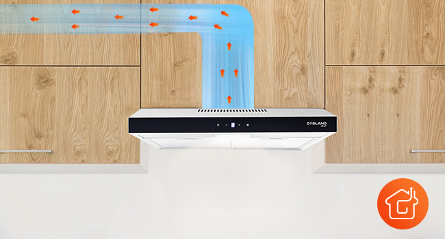 Gasland Chef SR60SS Visor Cooker Hoods 60cm, Quiet Cooker Hood Exhaust 202 M³/h With Carbon Filters Recirculating, 3 Levels Touch Control Undercabinet Extractor Stainless Steel Silver Glass Screens [E 20 cooker hoods