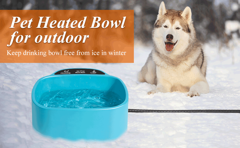 Heated Water Bowl for Outdoor Smart ThermalBowl Provide Drinkable