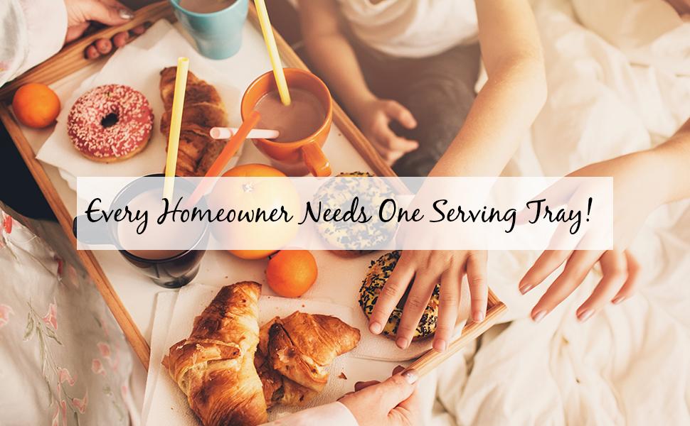 Serving tray with ergonomic handles