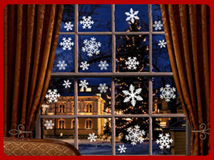 holiday window clings