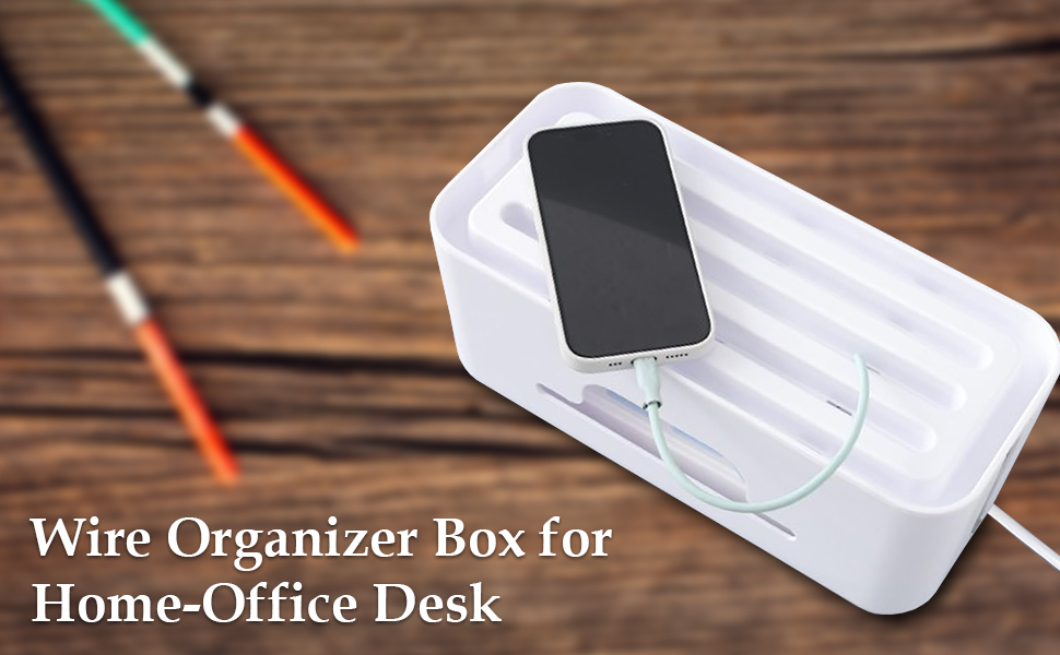 Kuber Industries Cable Management Box Wire Organizer Box for Home