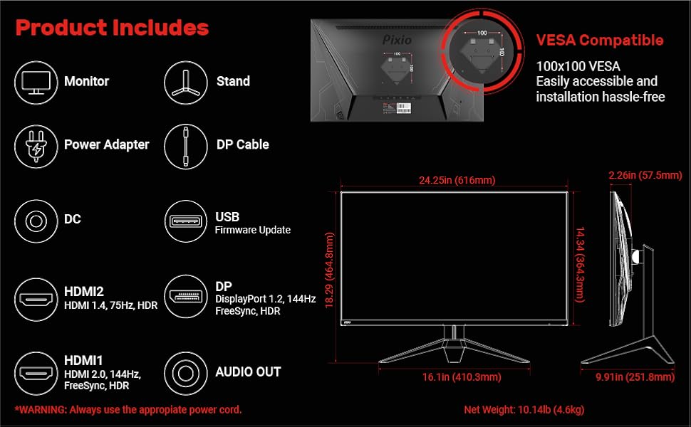 px278 product includes