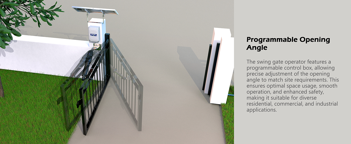 Adjustable Opening Angle – Customize Gate Swing to Fit Different Driveways and Needs