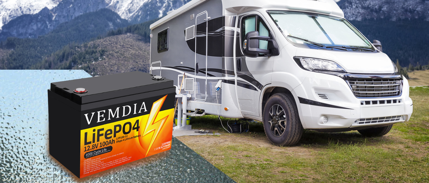 VEMDIA 12V 100Ah LiFePO4 Lithium Battery, LowTemp