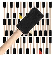 Mister Rui-Poly Foam Paint Brushes 50 Pack, Sponge Paint Brushes, Mini Foam Brushes 1 Inch Wood H...