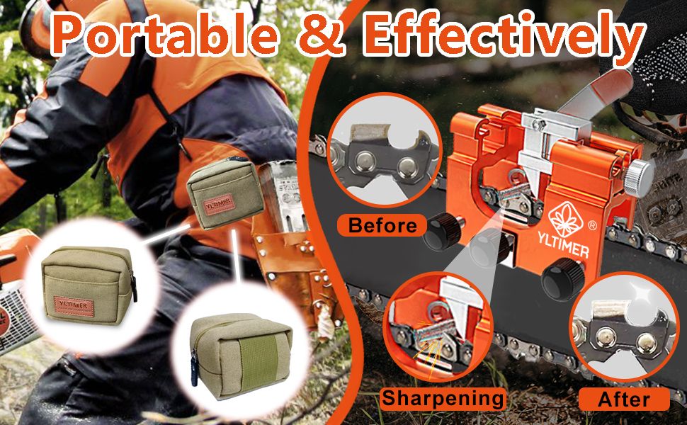 YLTIMER Chainsaw Sharpener, Chainsaw Sharpening Jig Kit