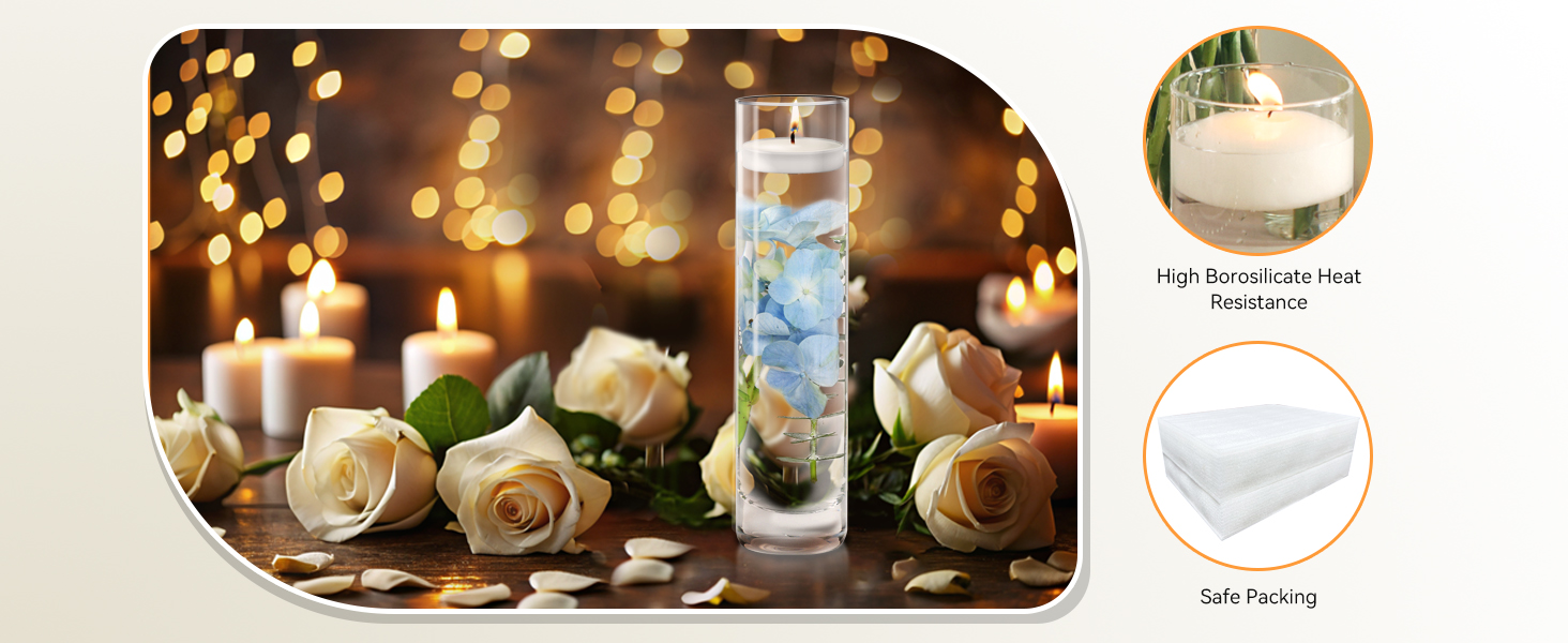 Glass Vases for Centerpieces Clear Vase,... 12 vase
