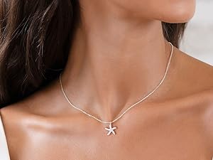 Silver Starfish Necklace