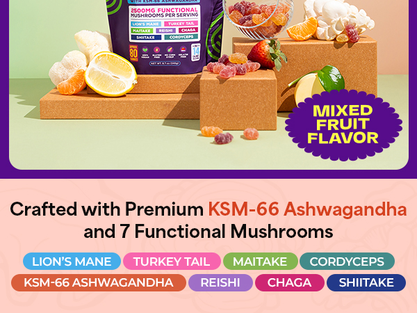 Plant-based mushroom gummies
