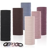 LuSeren 120PCS Soft Hair Ties for Women – No Damage Ouchless Nylon Hair Accessories, Seamless Fab...