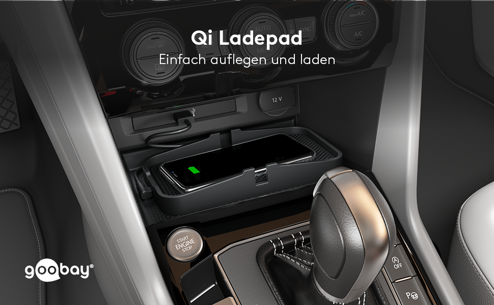 Goobay 60471 Kfz Wireless Charger 15W Qi Ladestation / kabelloses ...