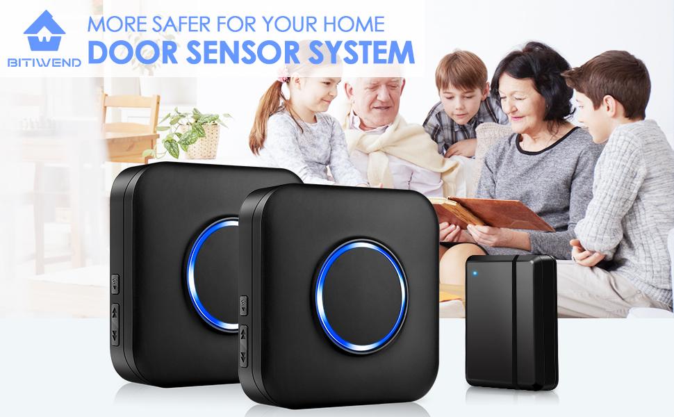 Wireless Door Sensor Chime BITIWEND Alarm Contact Sensor Door Bell for