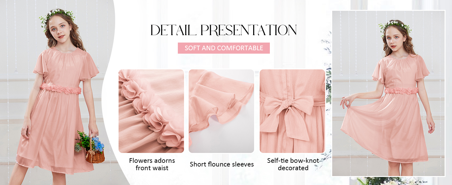 girls spring dress details