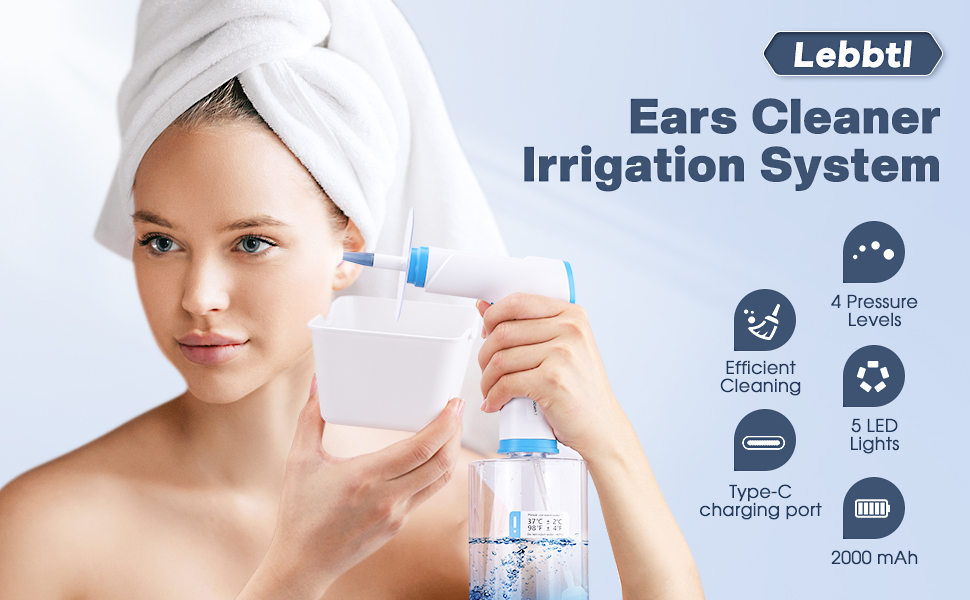 Ear Irrigation Kit with 4 Pressure Modes, Ear Wax Removal