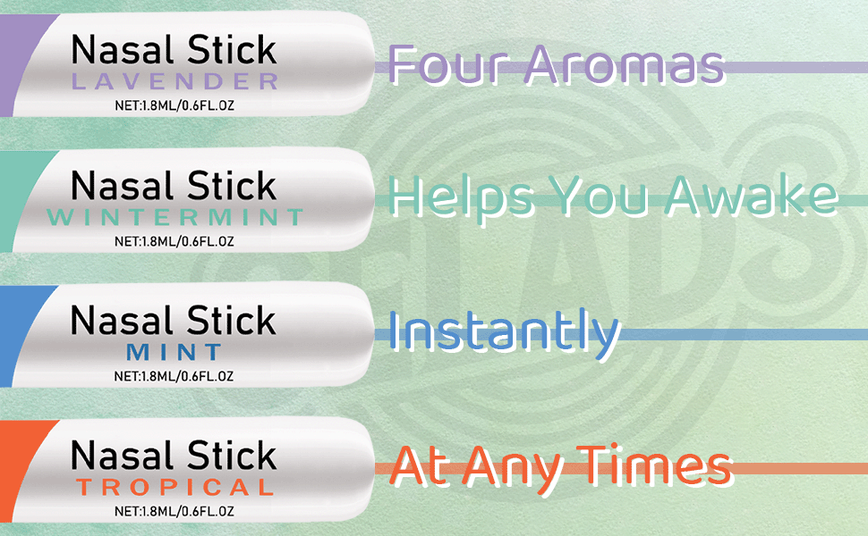 Nasal Stick Boost Energy Set, Nose Inhaler Stick,Nasal