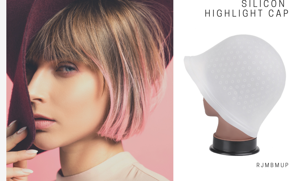 Silicone Highlight Caps, 2 Pack for Color Hair Professional Reusable