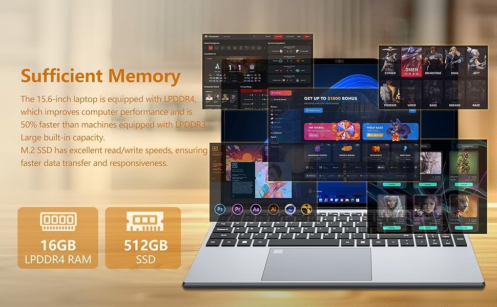 Amazon.com: Gaming Laptop,15.6 Inch FHD IPS 1920x1080,Laptop