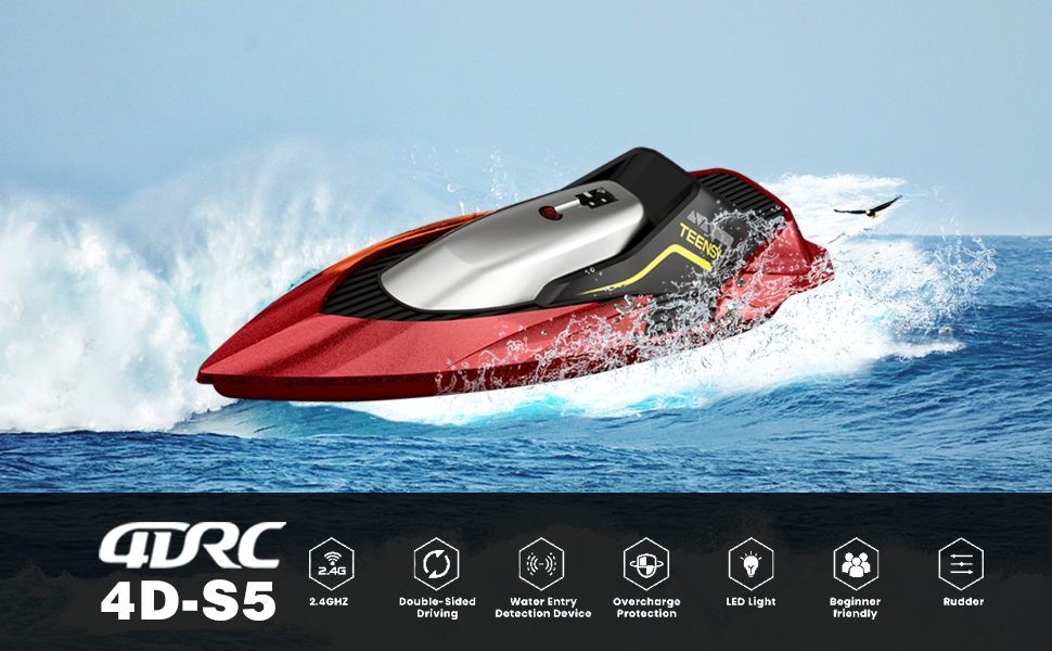 High Speed RC Boat in Water