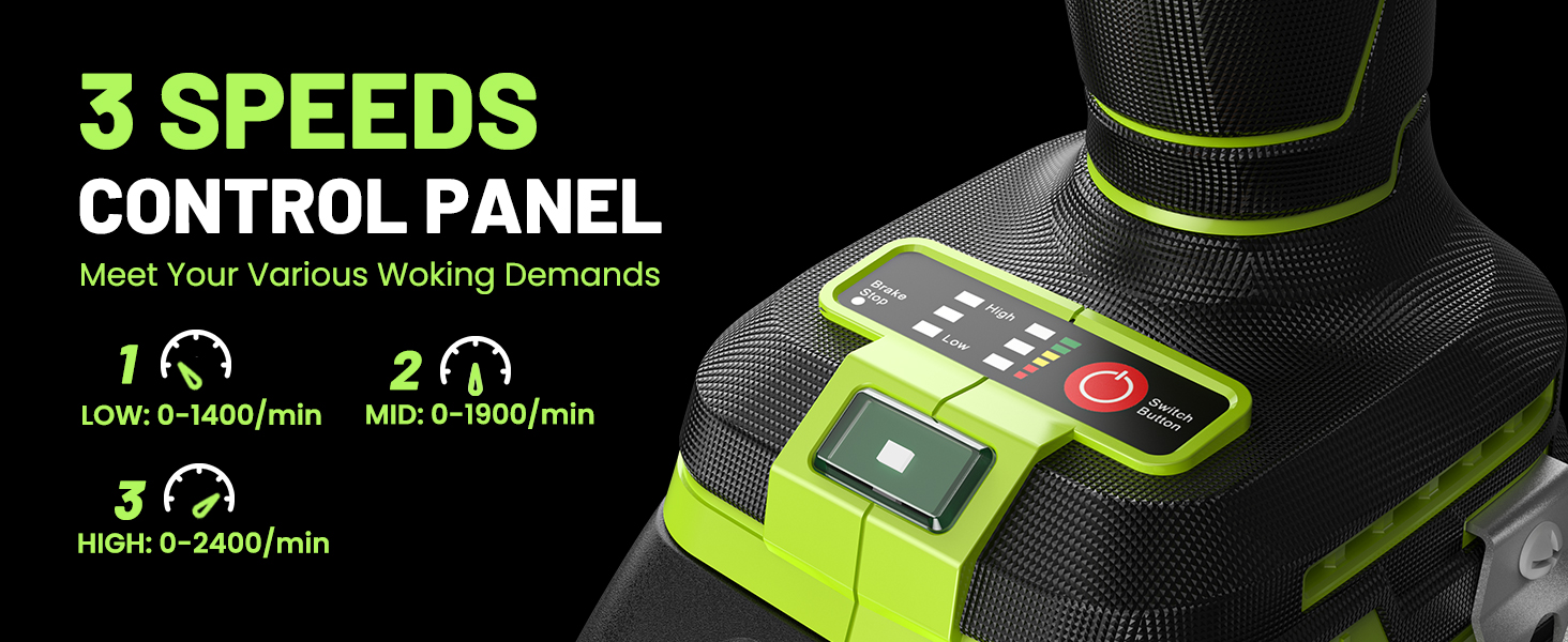 Robustrue 1000N.m(740ftlbs) Cordless Impact Wrench, High Torque