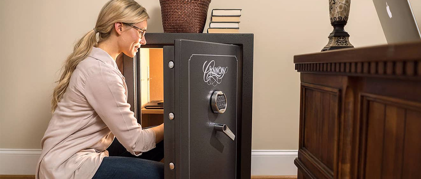 Gun Safe Lock Replacement,Chrome Keypad Electronic Safe Lock with Solenoid Lock 2 Override Keys