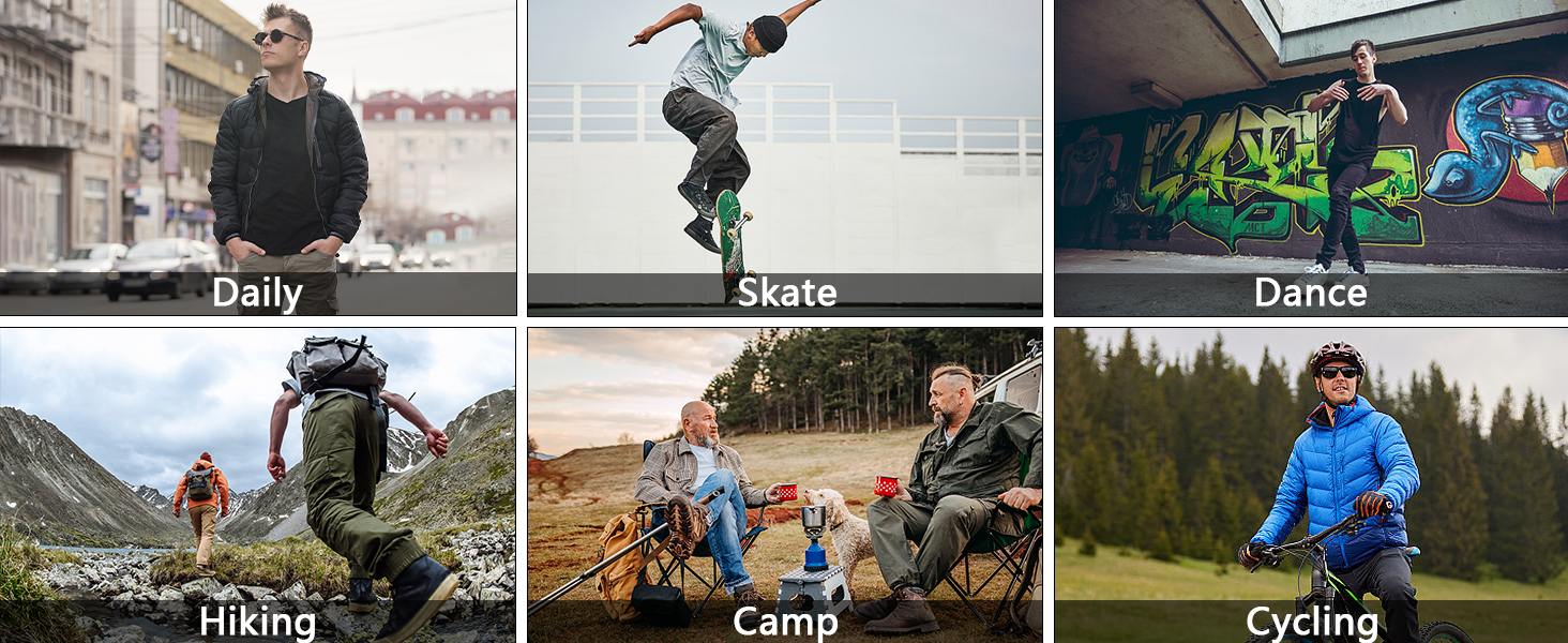 YAOBAOLE Mens Cargo Trousers Elastic Waist Men Work Trousers with Pocket Cargo Joggers Men 12 occassion