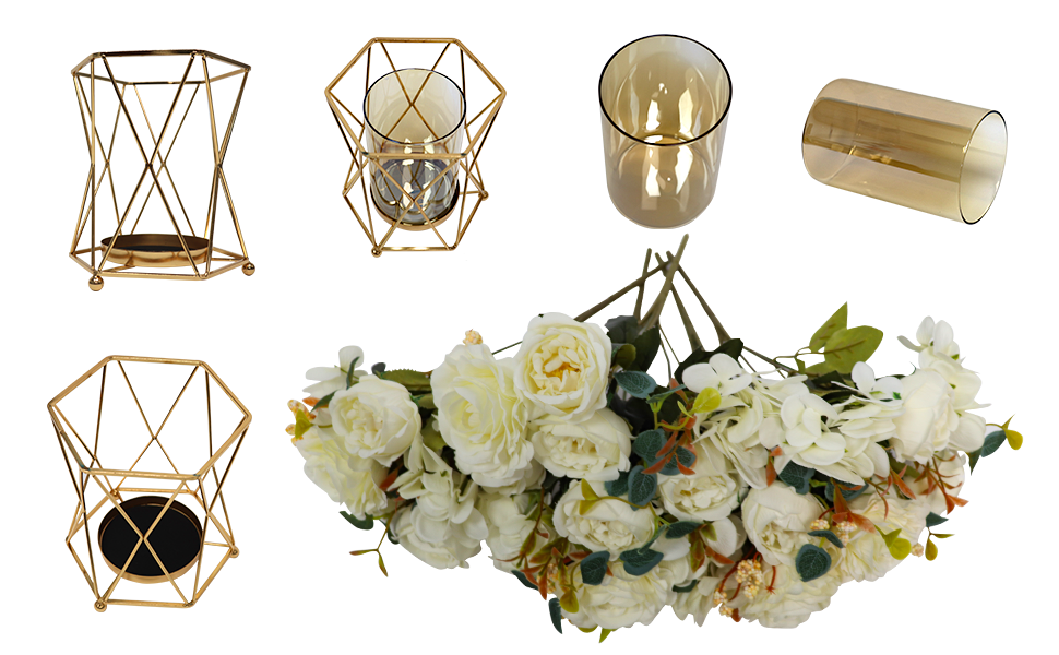 Faux Flowers with Vase 6
