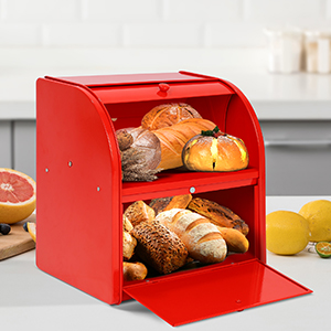 BREAD BIN 2個 BREAD BIN 2個 Bread Storage 2-Tier Bread Box, Large Capacity