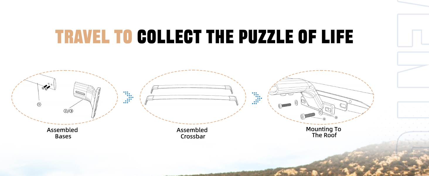 Chevrolet Chevy Blazer 2019 2020 2021 2022 2023 2024 Black Crossbars Luggage Carrier Bars
