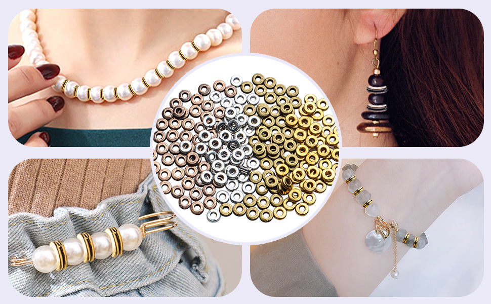 Metal Rondelle Spacer Beads