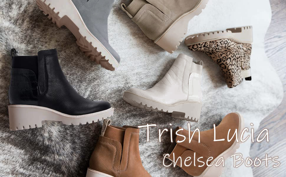 womens platform lug slode ankle boots