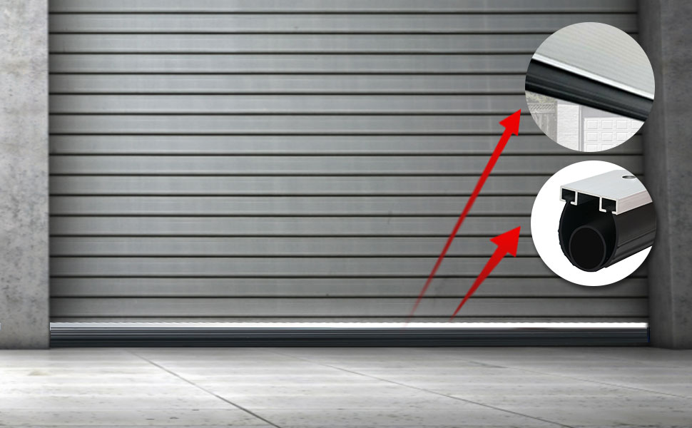 Ginchain Garage Door Seals Bottom Rubber Weather Stripping Kit Seal Strip Replacement, Universal