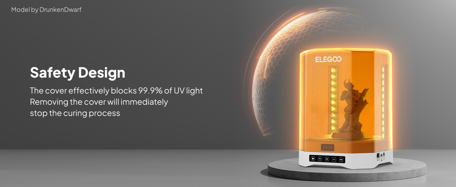 ELEGOO Mercury Plus 3.0 Wash and Cure Safety Design