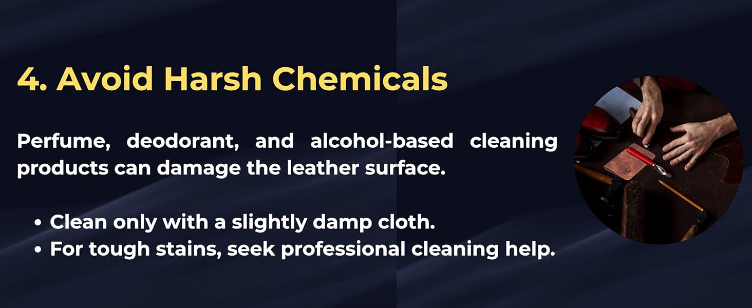 Avoid Harsh chemicals Genuine Leather Card Holder