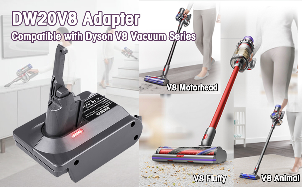 V8 Battery Adapter for Dyson, Convert for DeWalt 18V 20V Liion Battery