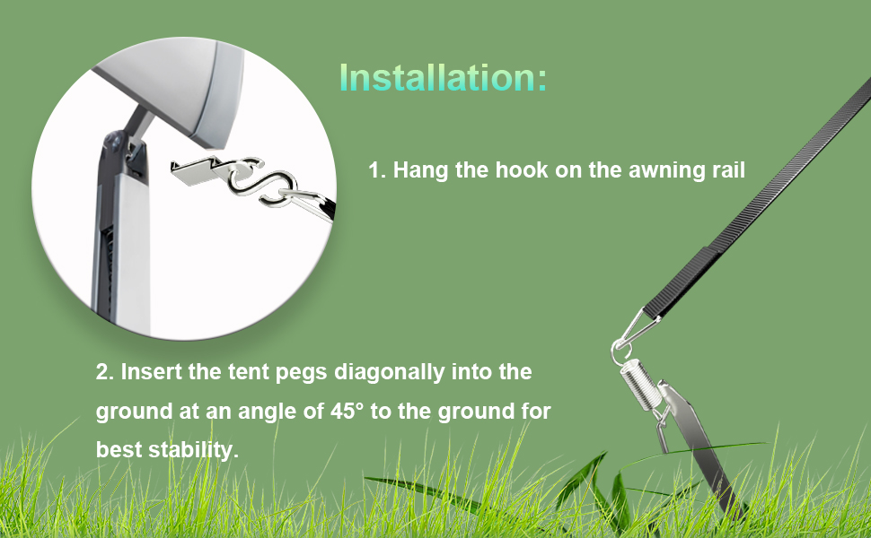 EFEALL Storm Band Awning Set for Thule Omnistor Motorhome Equipment