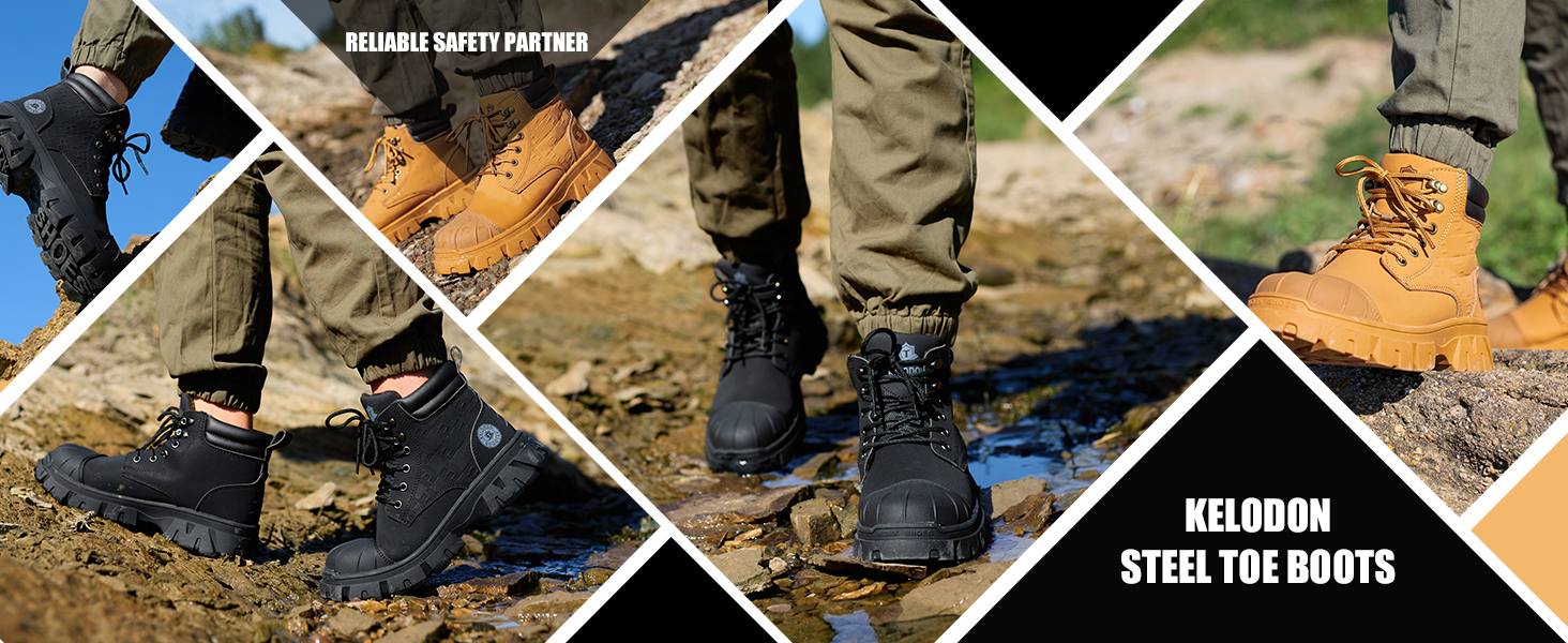 Steel toe wrok boots