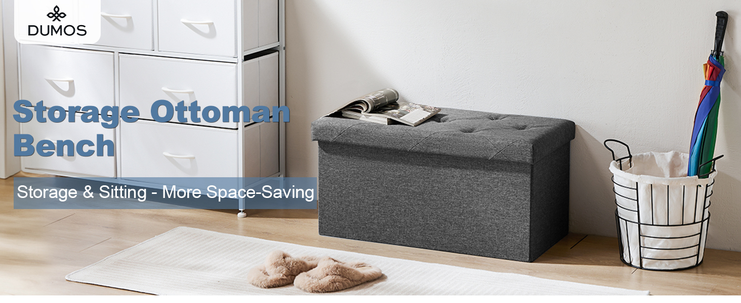 DUMOS Storage Ottoman Bench