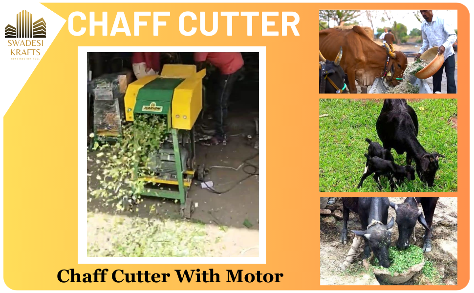 SWADESI KRAFTS Chaff Cutter Machine 2hp Grass Cutting Machine for Cow