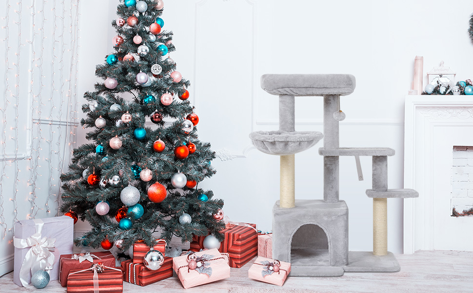 CatRomance Cat Tree Tower for Indoor Cats, 35.4in Cat Tree