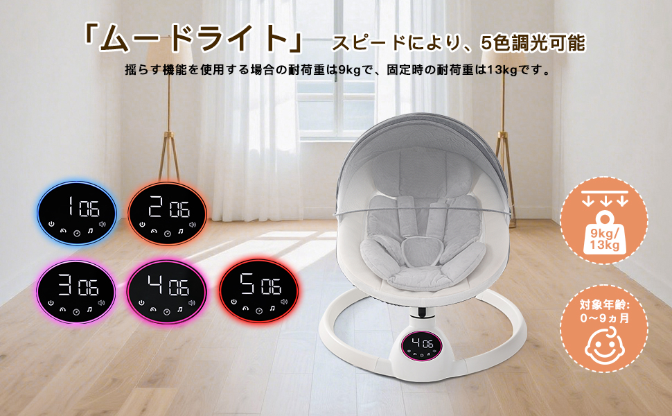 バウンサー 電動 ロッキングチェア 音楽再生機能付き オートスイング リクライニ Amazon | CHOZAN バウンサー 電動 ロッキングチェア 音楽再生