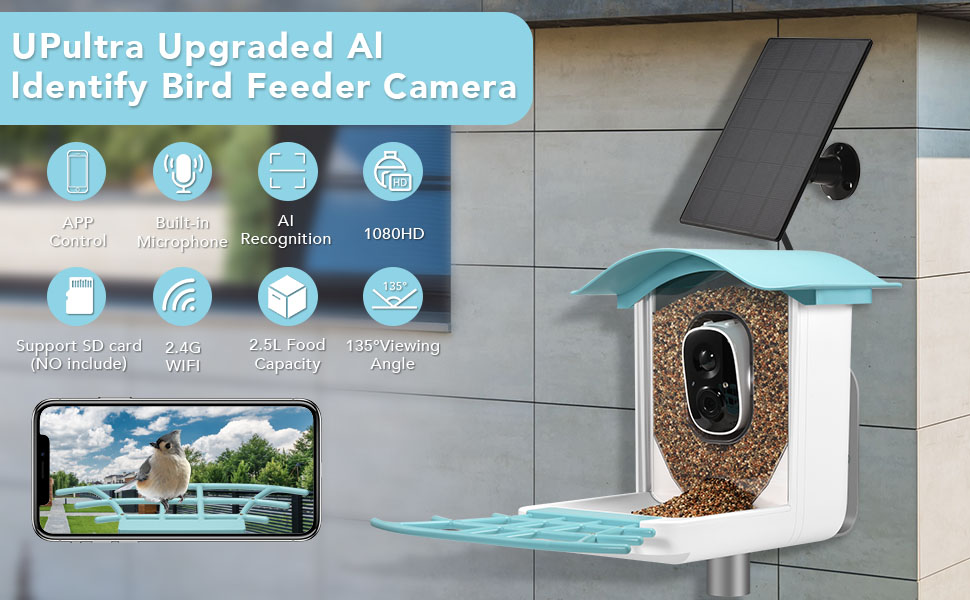 Bird Feeder with Camera, Bird Watching Camera, Smart Motion